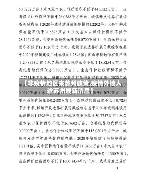 【非疫情地区来苏州政策,疫情外地人进苏州最新消息】-第1张图片